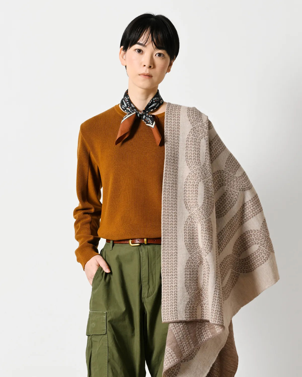 モデル身長:169cm#カラー_08 モカ×ベージュ
