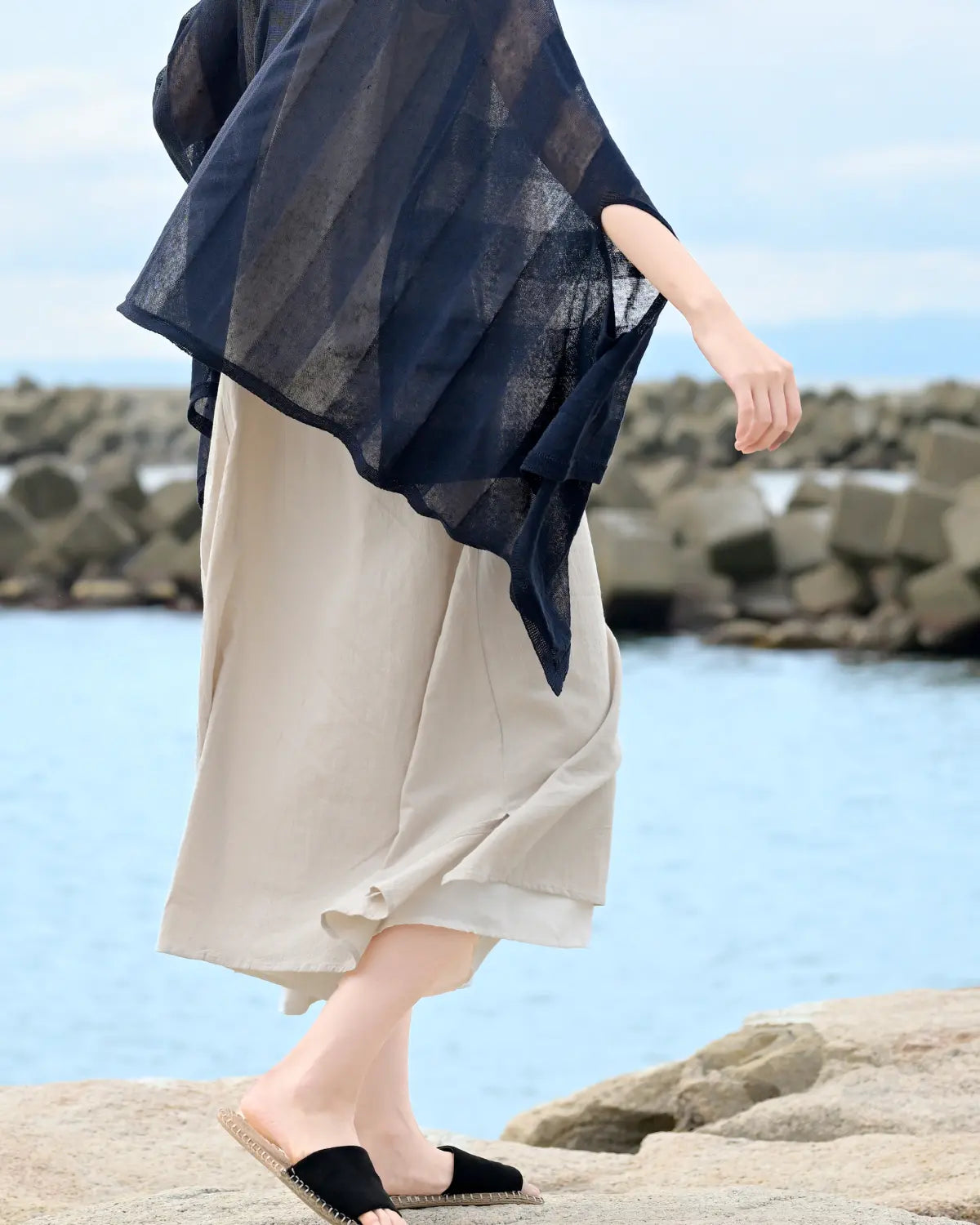モデル身長:165cm#カラー_24 ネイビー×ネイビー