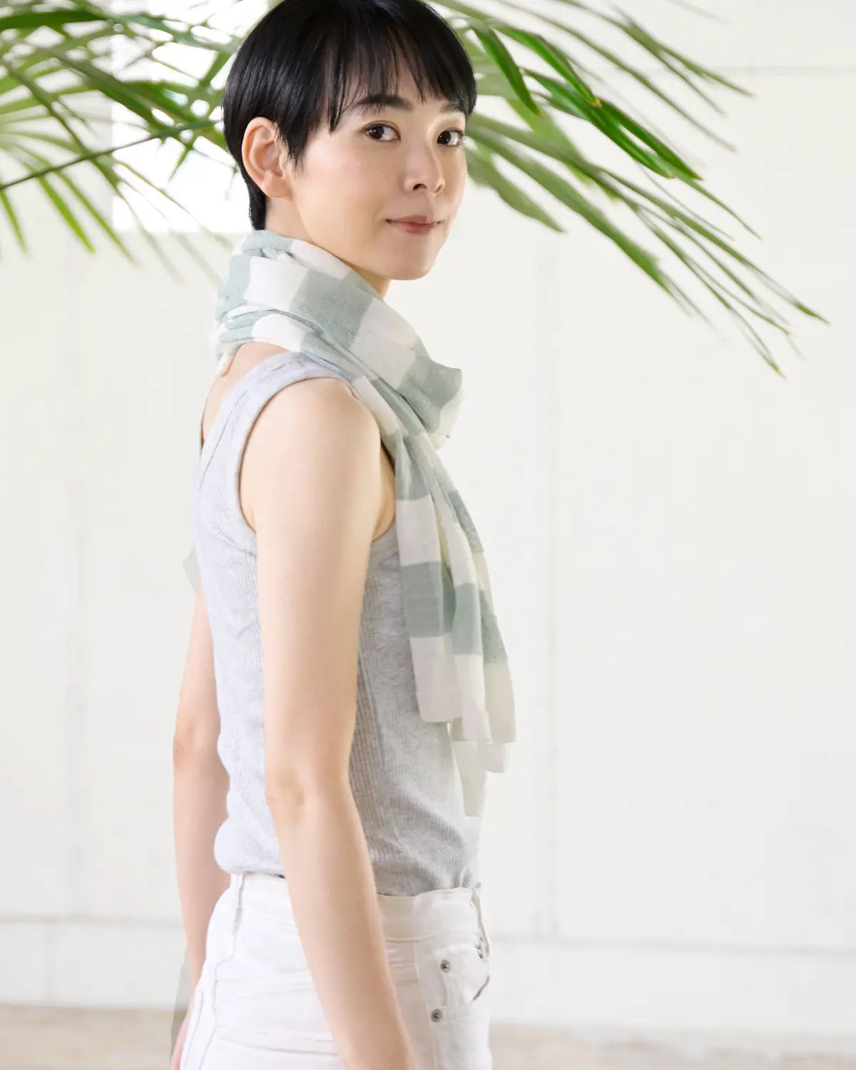 モデル身長:169cm#カラー_22 ホワイト×アクアグリーン