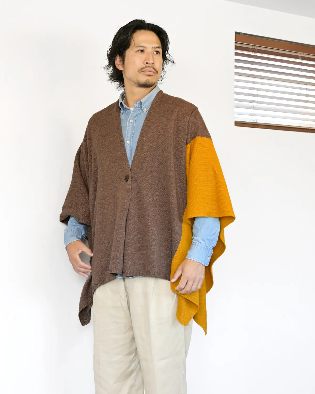 モデル身長:172cm#カラー_01 キャメル×マスタード