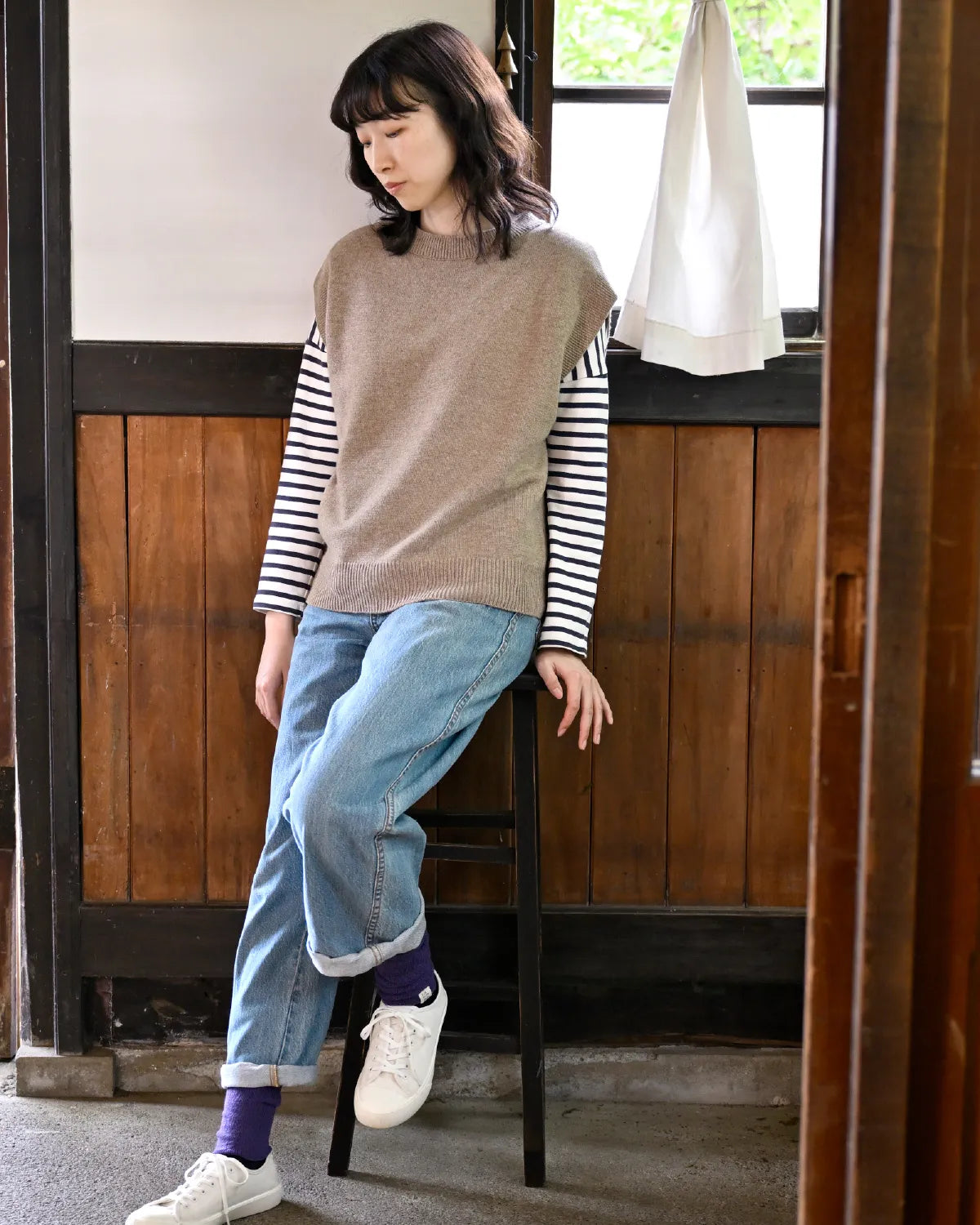モデル身長:165cm#カラー_02 ベージュ