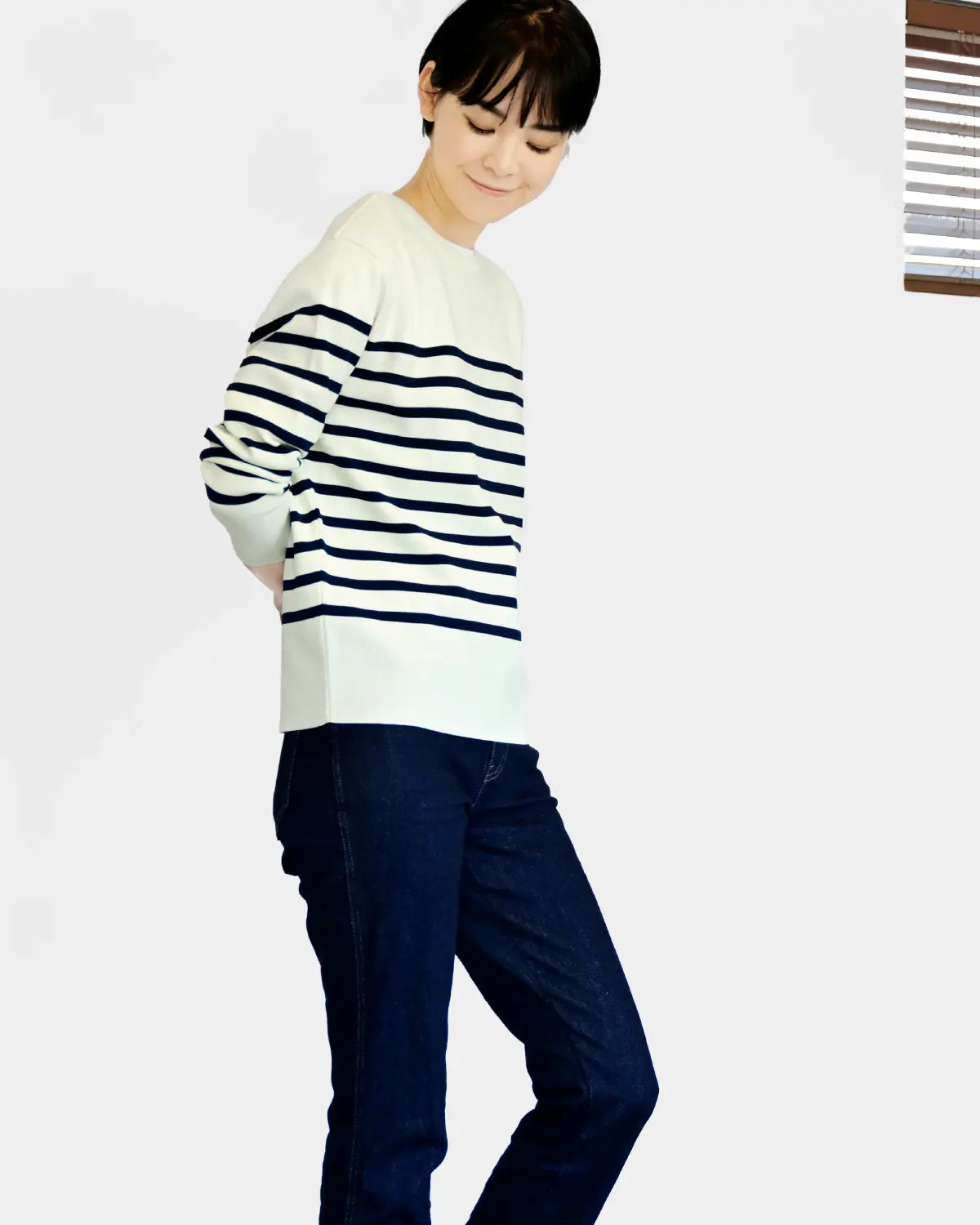 モデル身長:169cm#カラー_01 ホワイト×ネイビー