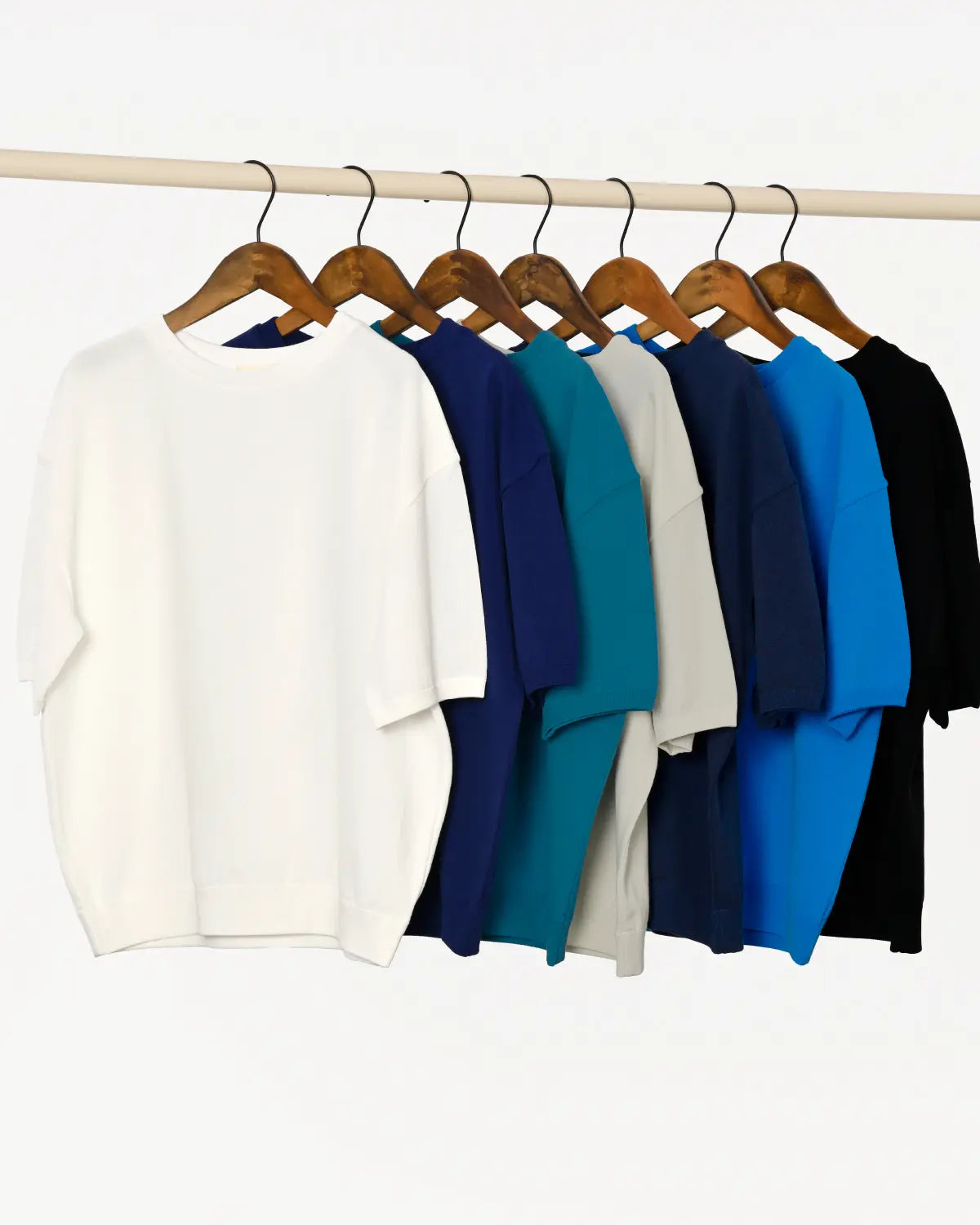 洗える綿レーヨンストレッチTシャツ