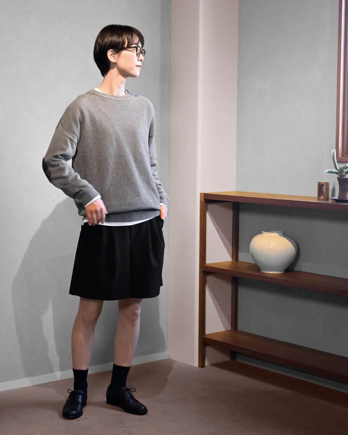 モデル身長:169cm#カラー_02 グレー(ネイビーチェック)
