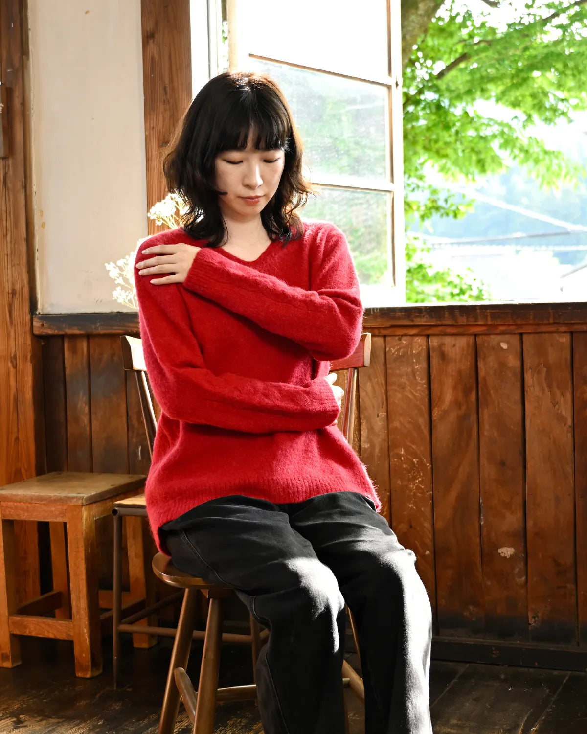 モデル身長:165cm#カラー_01 レンガ