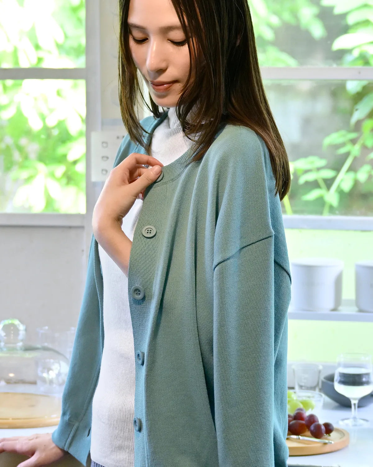 モデル身長:163cm#カラー_04 スモークブルー