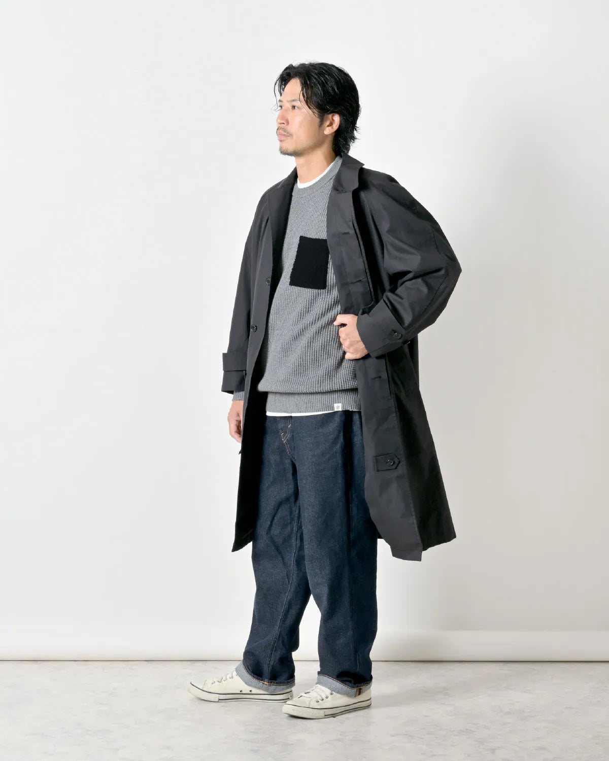 メンズMサイズ モデル身長:172cm#カラー_03 グレー(ブラック)