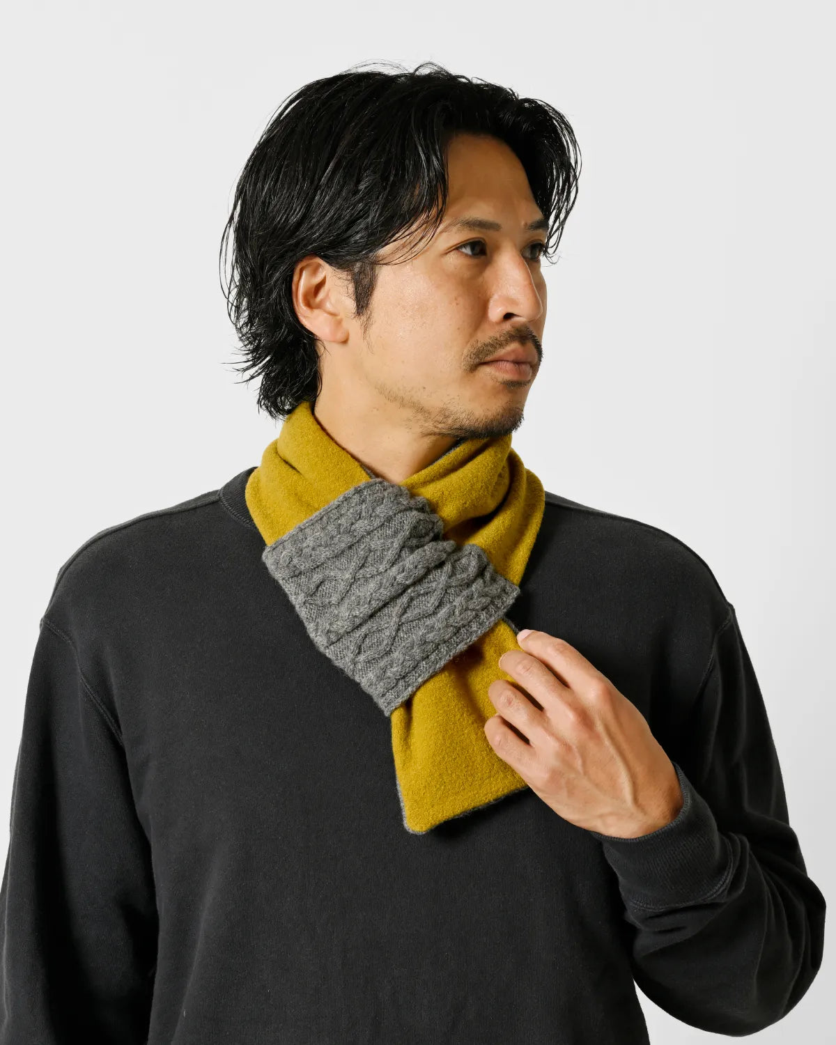 モデル身長:172cm#カラー_03 グレー×サフラン