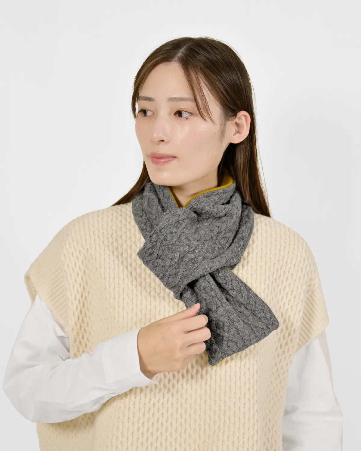 モデル身長:163cm#カラー_03 グレー×サフラン