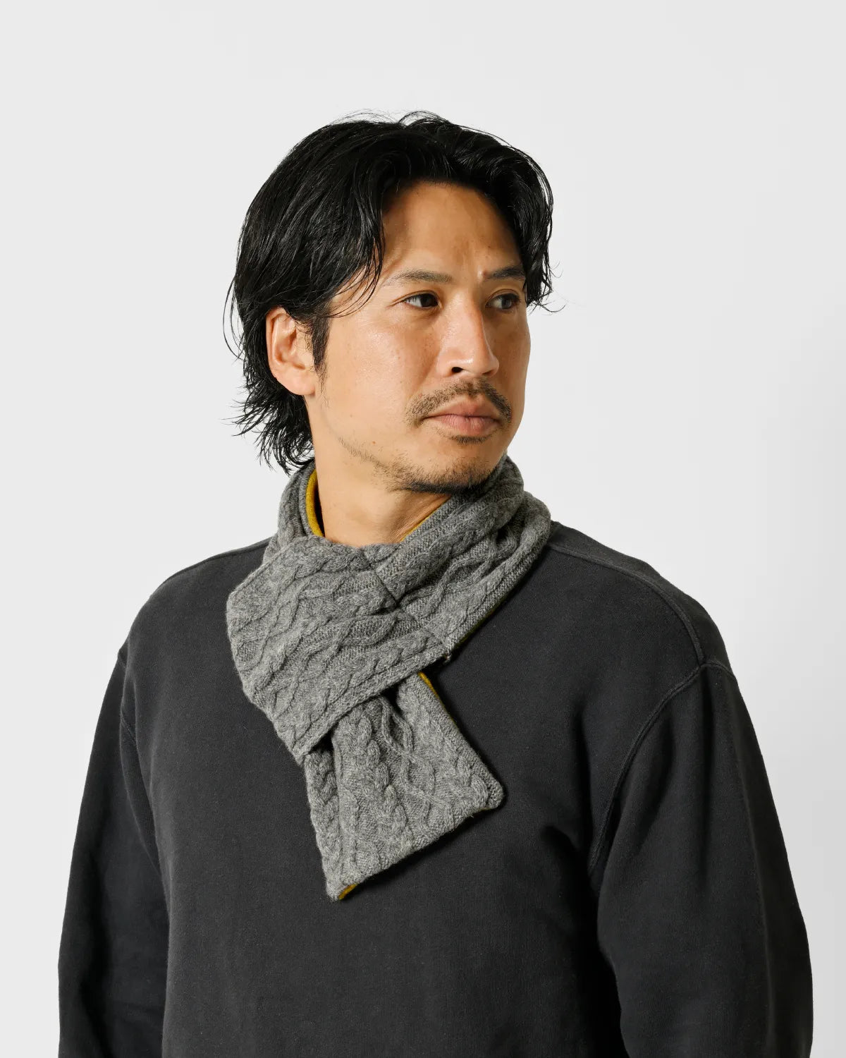 モデル身長:172cm#カラー_03 グレー×サフラン