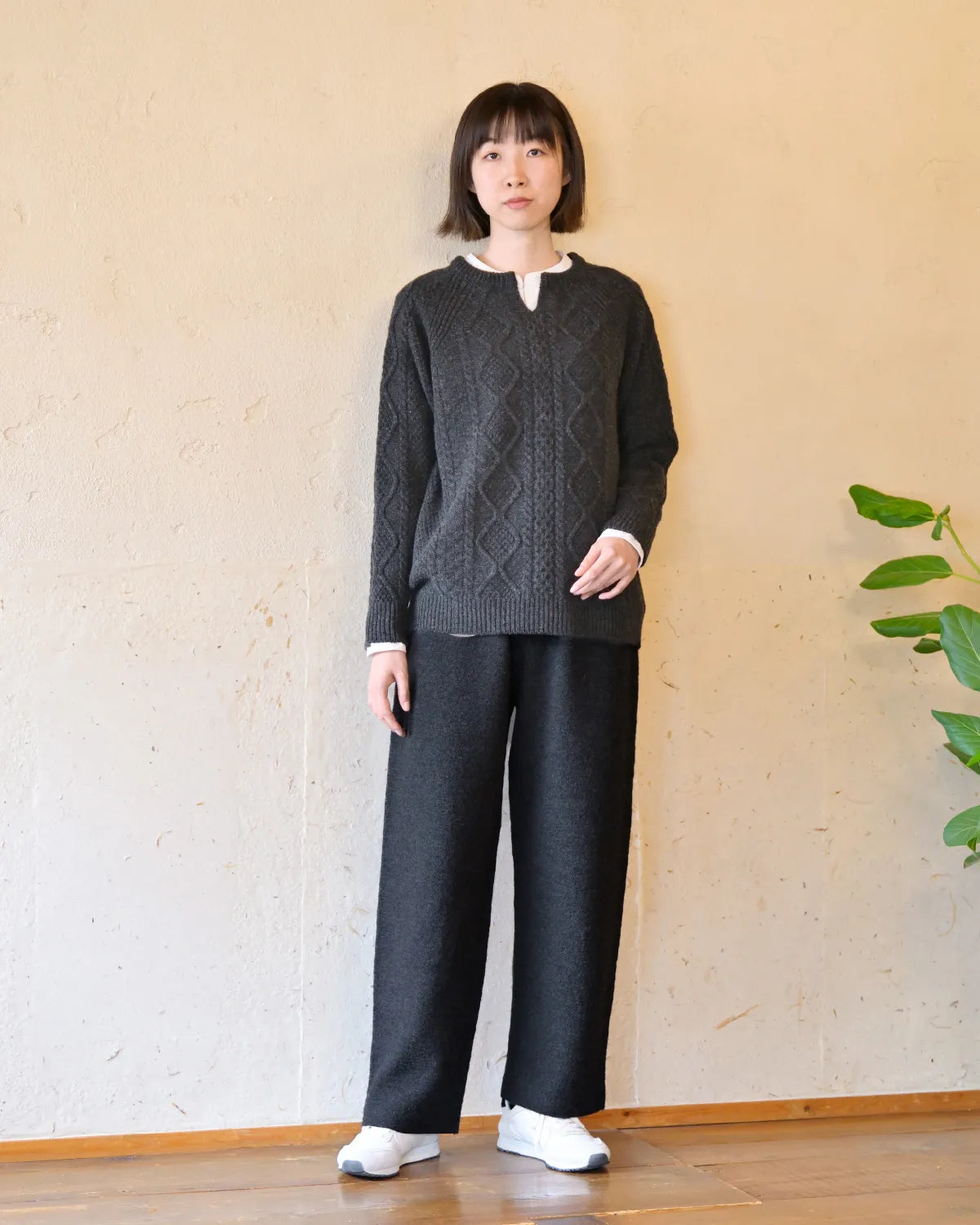 モデル身長:165cm#カラー_02 チャコール
