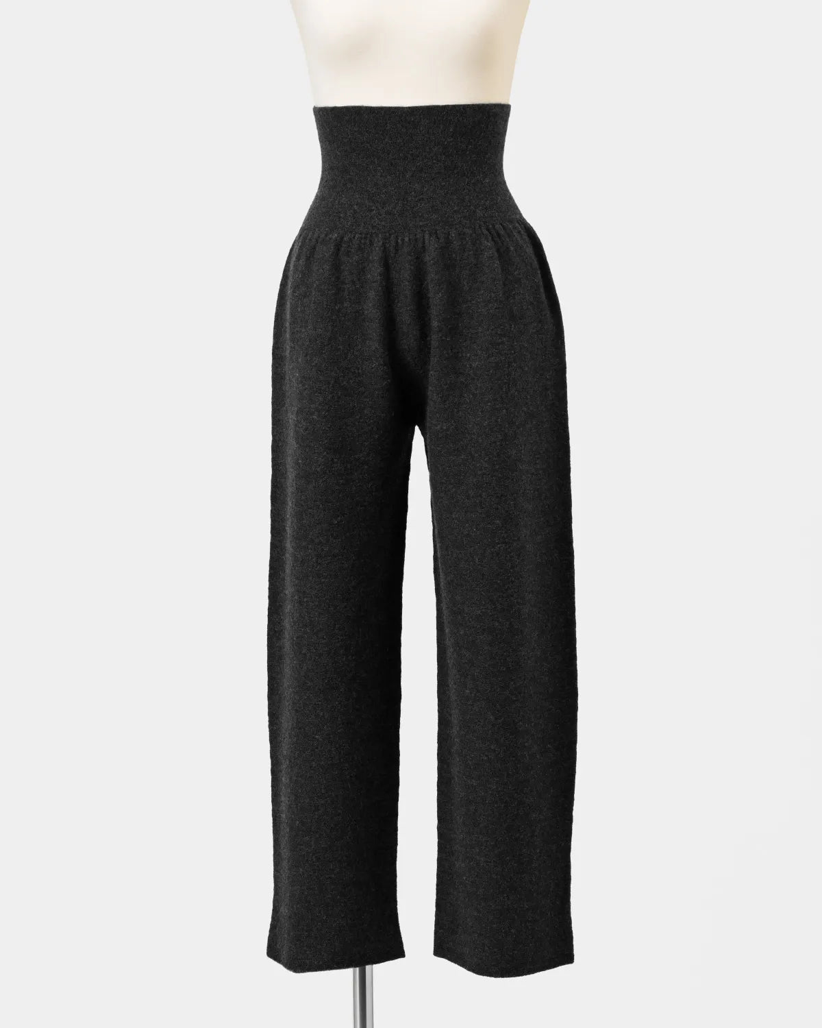のびるニットパンツ ワイドタイプ あったかウール
