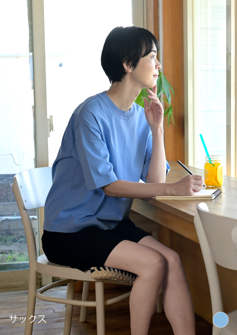 UVカットTシャツ サックス