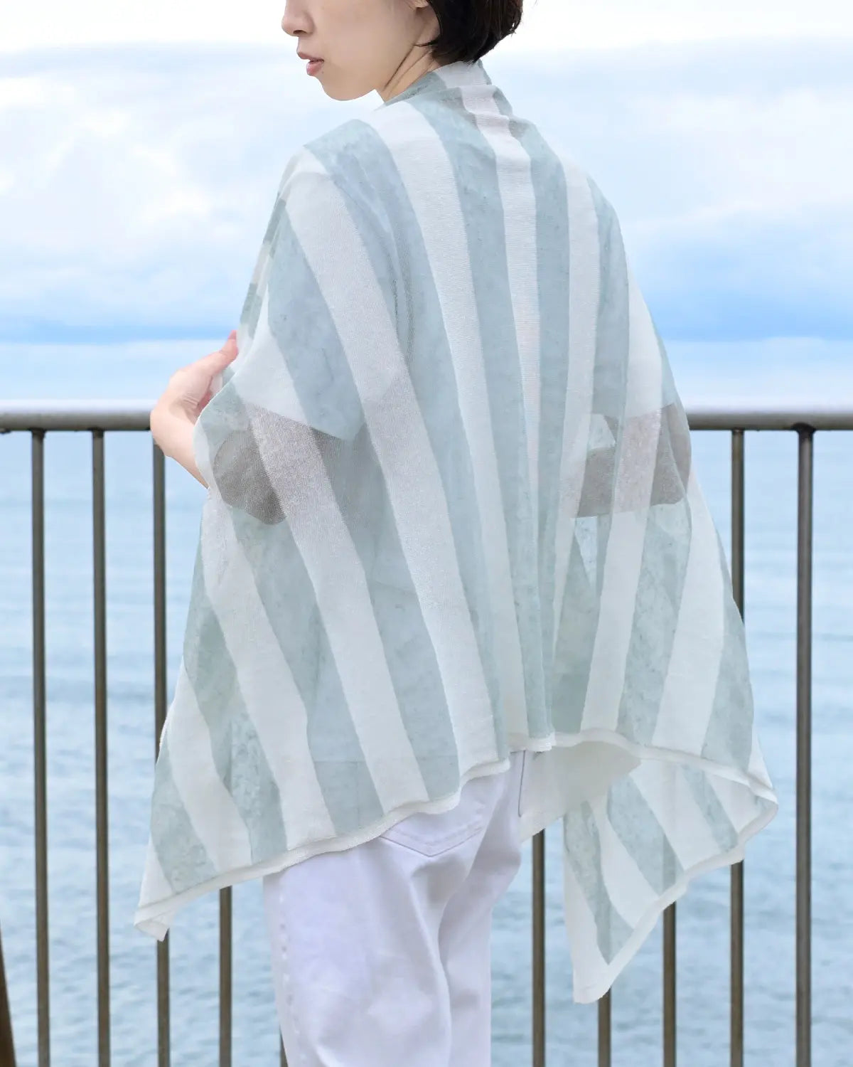 モデル身長：165cm#カラー_22 ホワイト×アクアグリーン