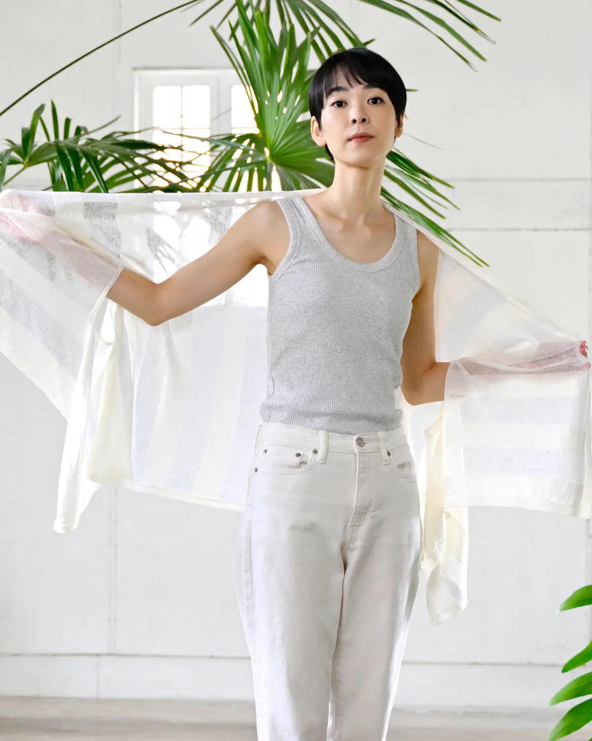 モデル身長：169cm#カラー_11 ホワイト×ホワイト