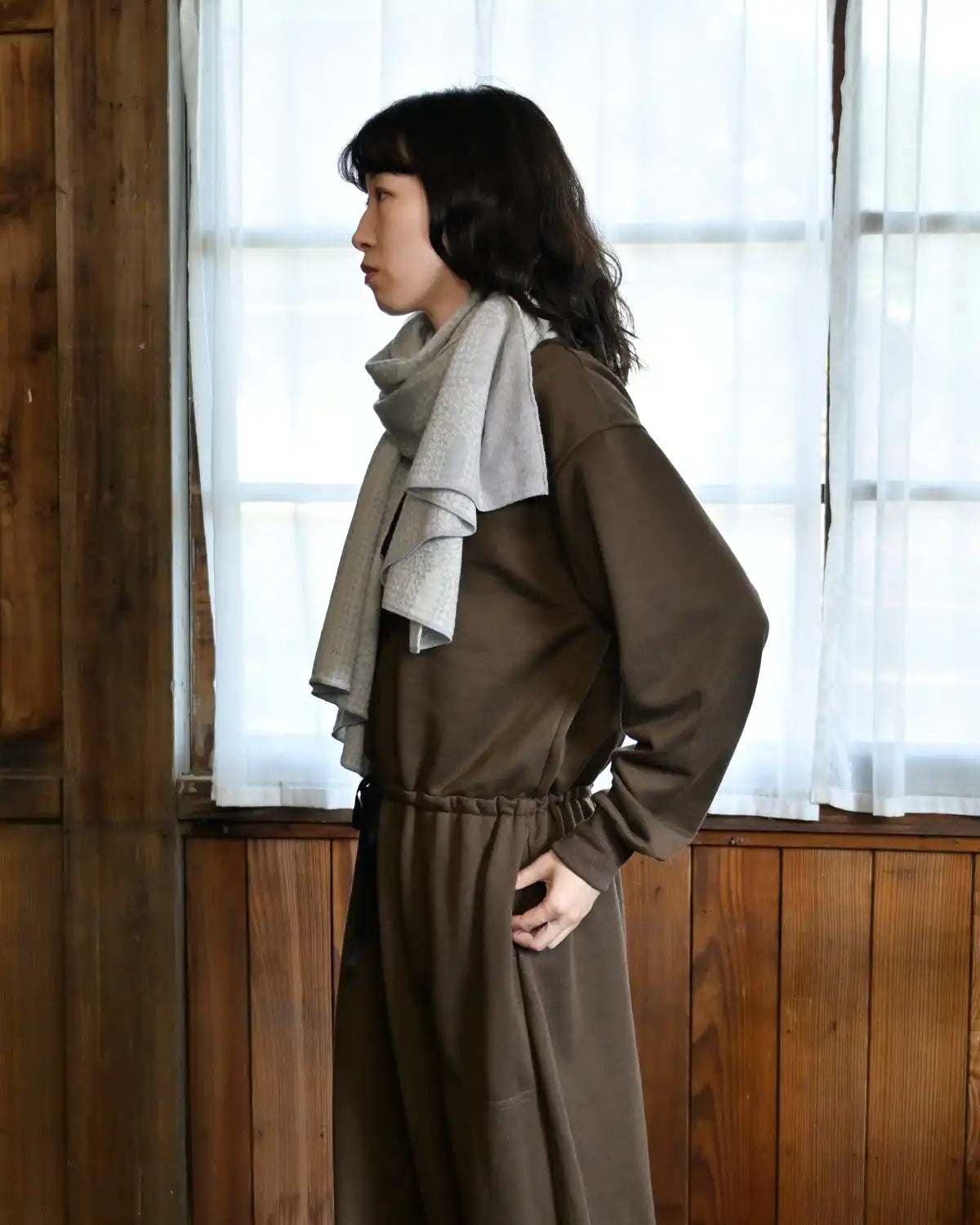 モデル身長：165cm#カラー_09 ライトグレー×ホワイト