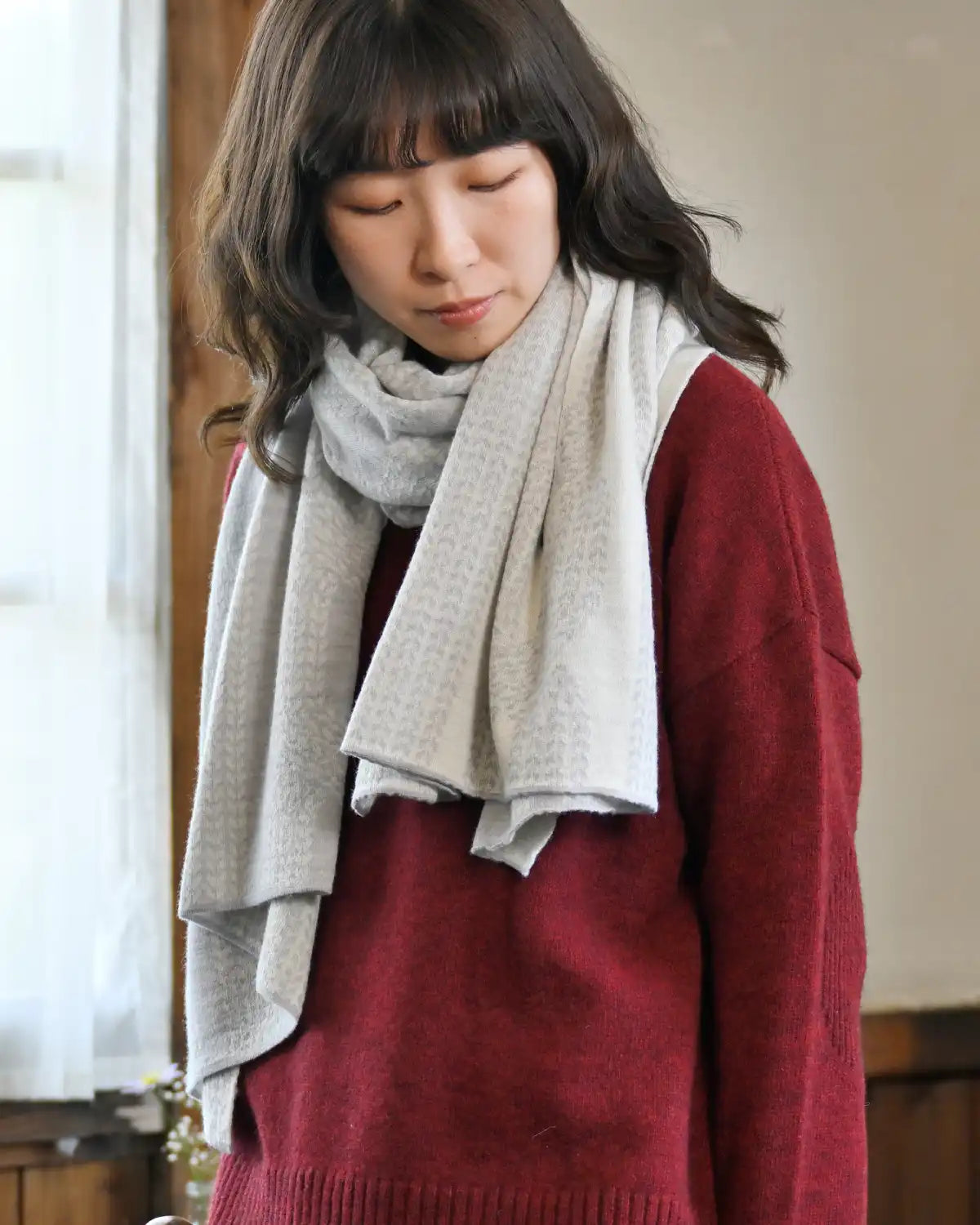 モデル身長：165cm#カラー_09 ライトグレー×ホワイト