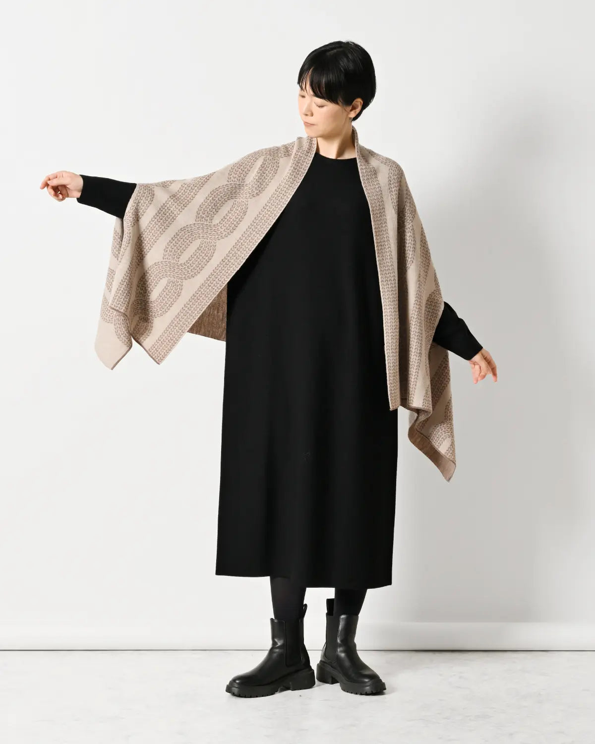  モデル身長：169cm#カラー_08 モカ×ベージュ