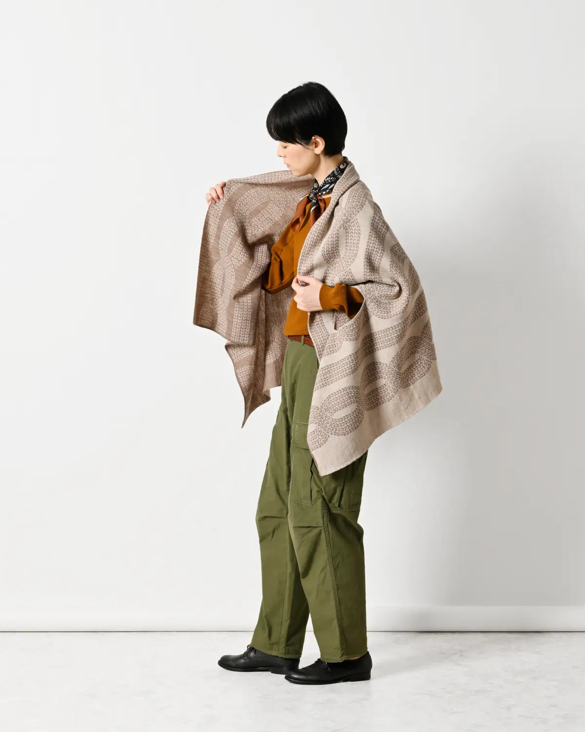  モデル身長：169cm#カラー_08 モカ×ベージュ