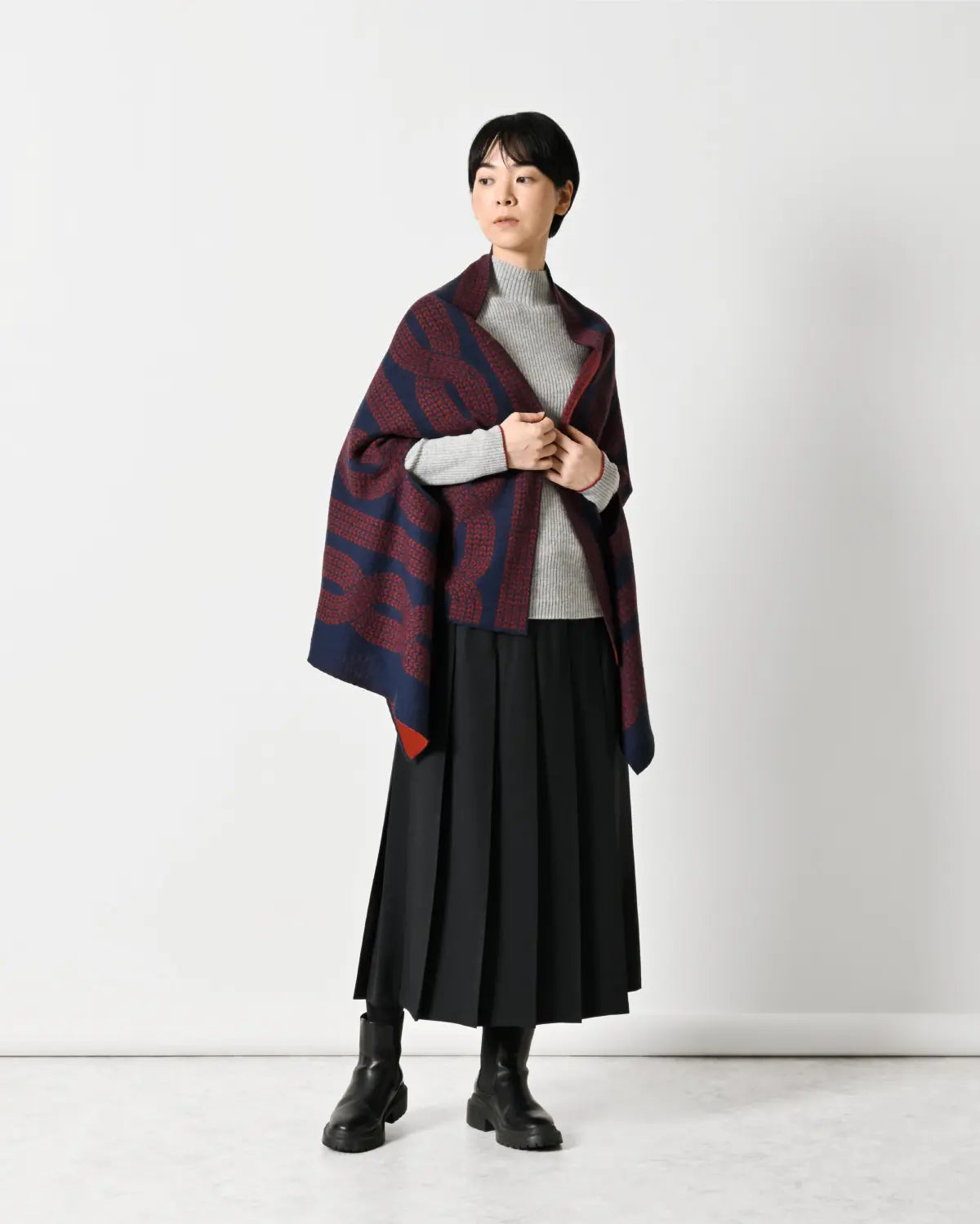  モデル身長：169cm#カラー_06 ネイビー×カーマイン