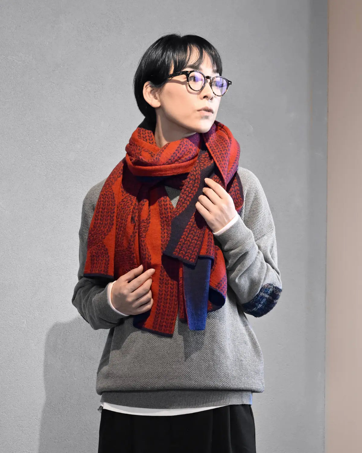  モデル身長：169cm#カラー_06 ネイビー×カーマイン