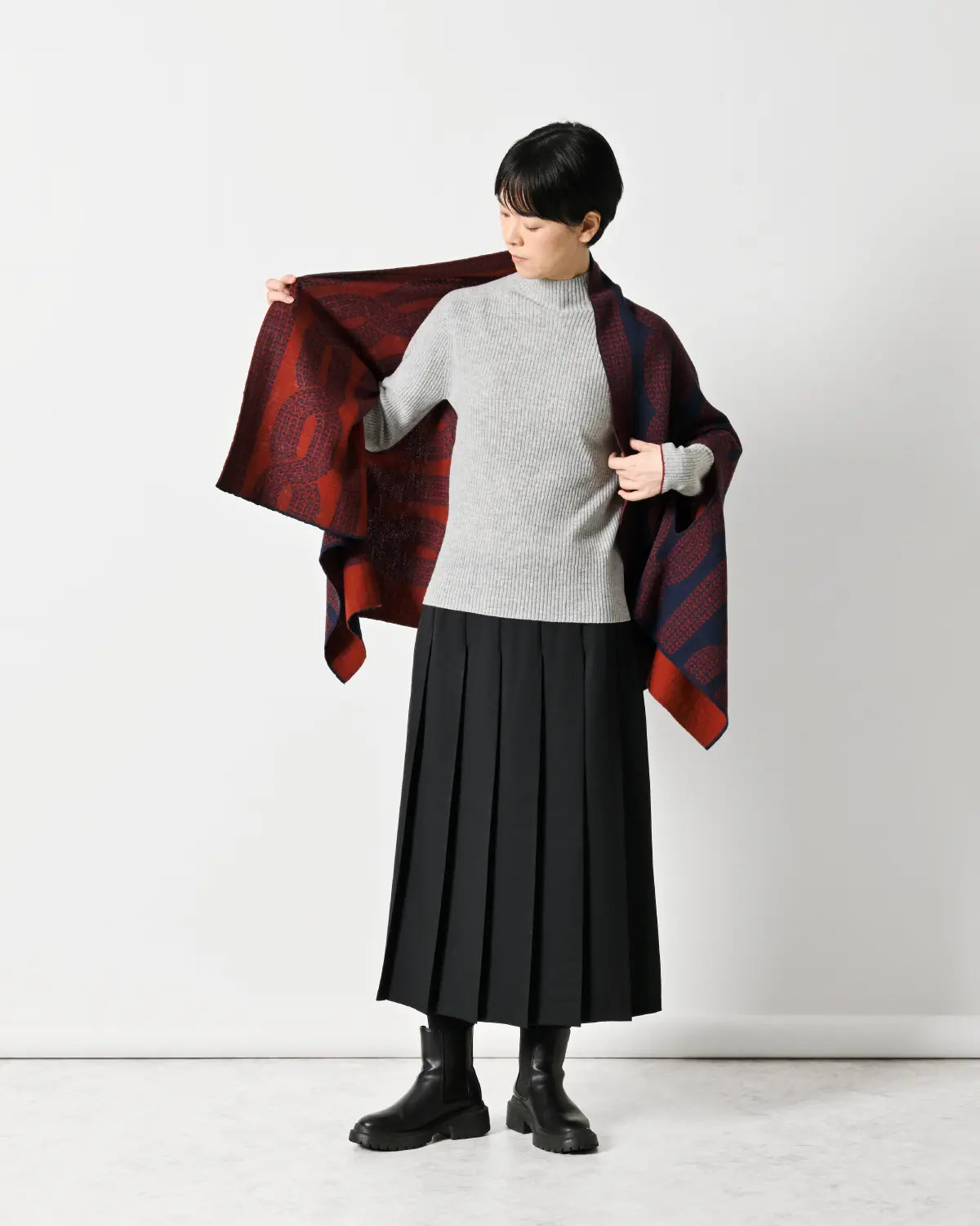  モデル身長：169cm#カラー_06 ネイビー×カーマイン