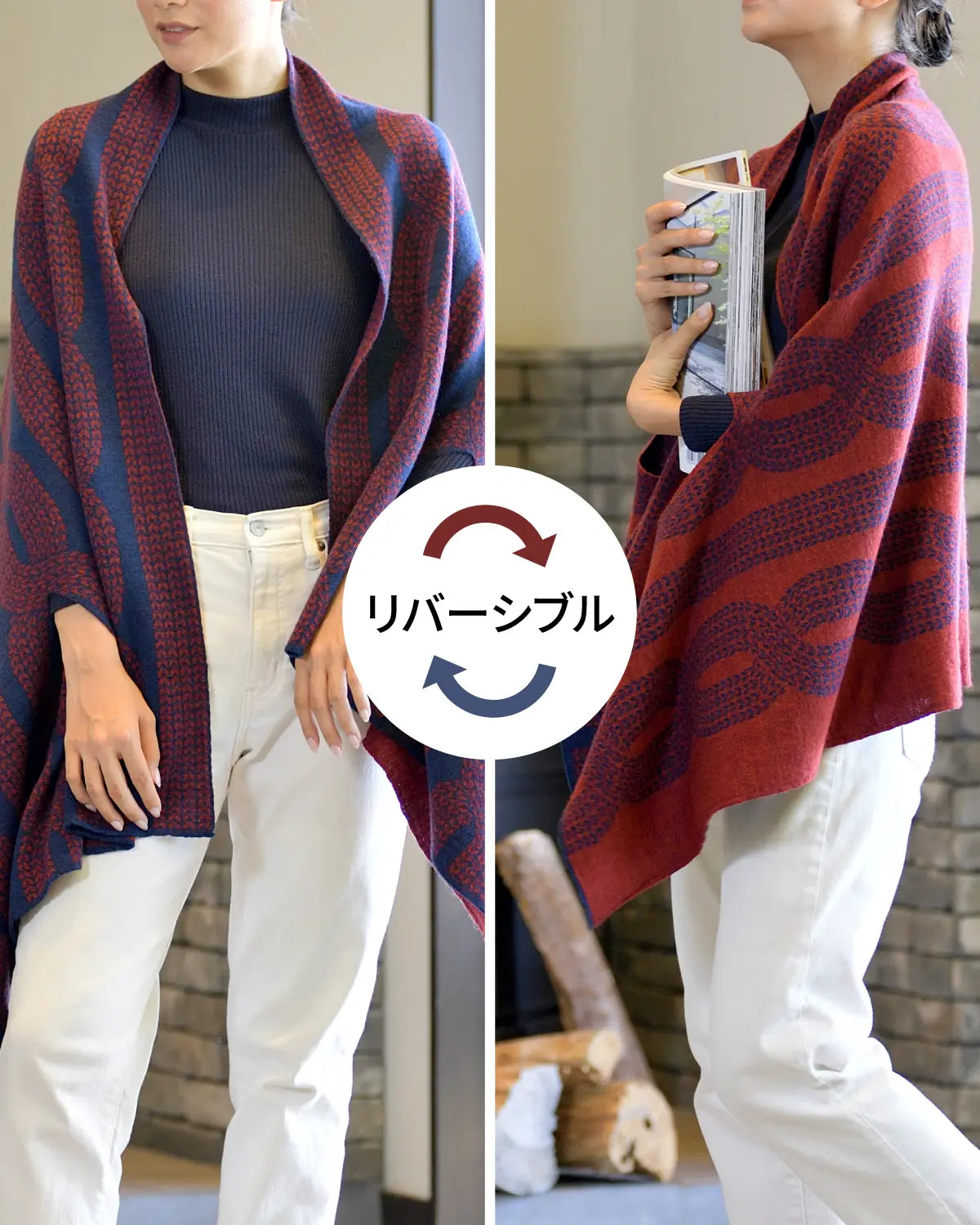  モデル身長：167cm#カラー_06 ネイビー×カーマイン