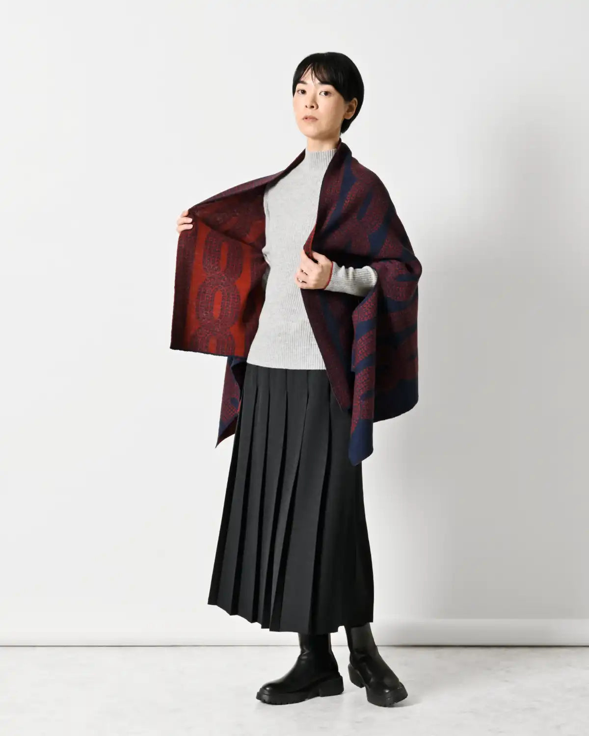 モデル身長：169cm#カラー_06 ネイビー×カーマイン