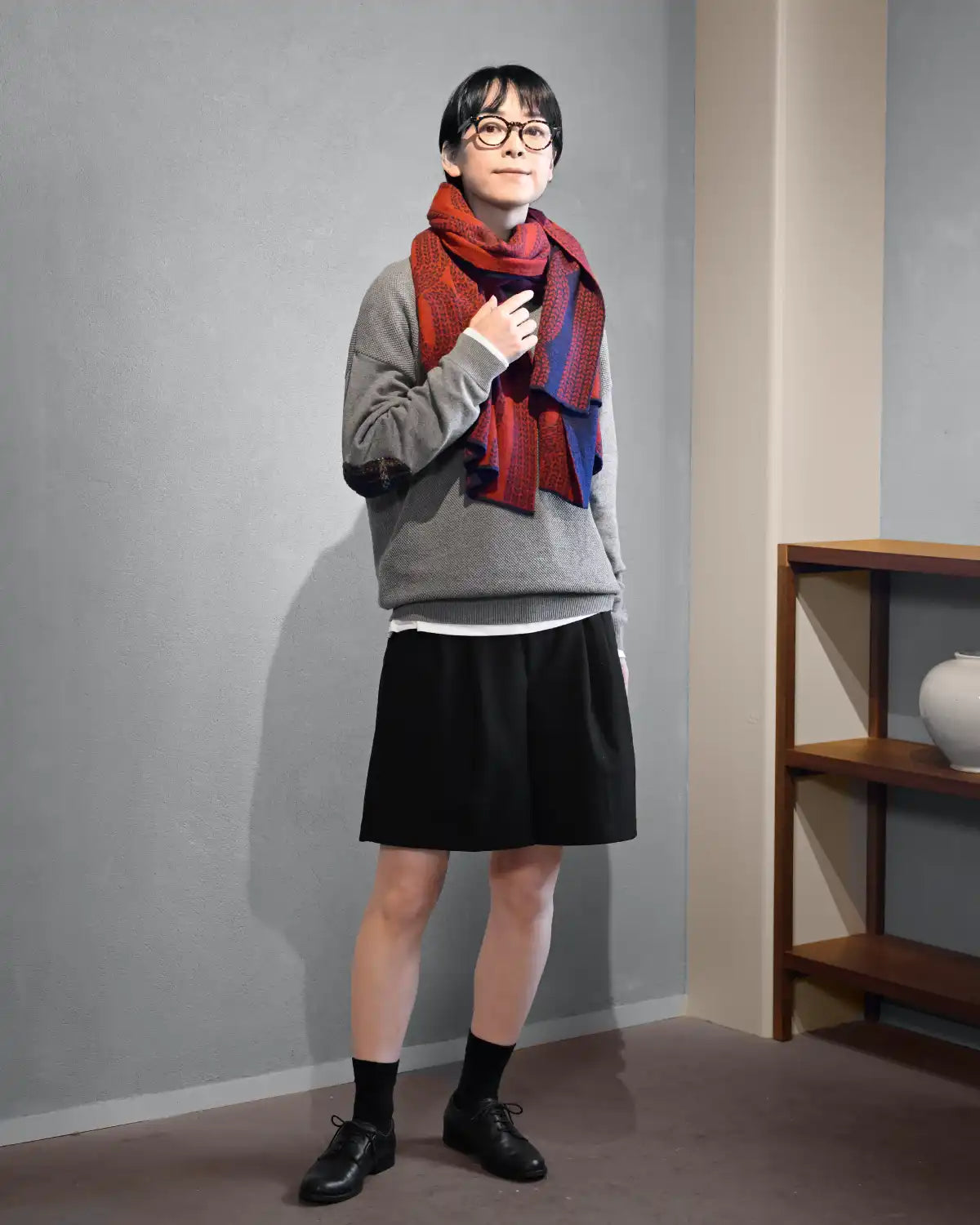 モデル身長：169cm#カラー_06 ネイビー×カーマイン