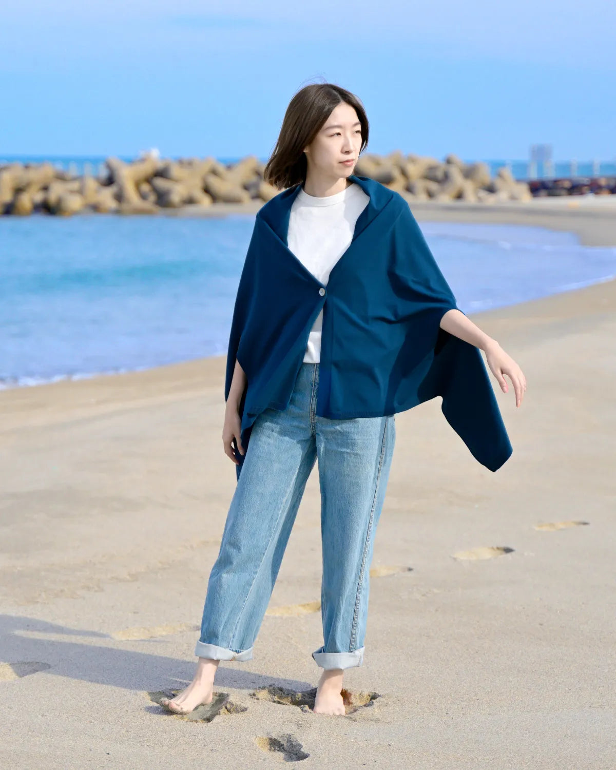 モデル身長：165cm#カラー_01 ディープブルー