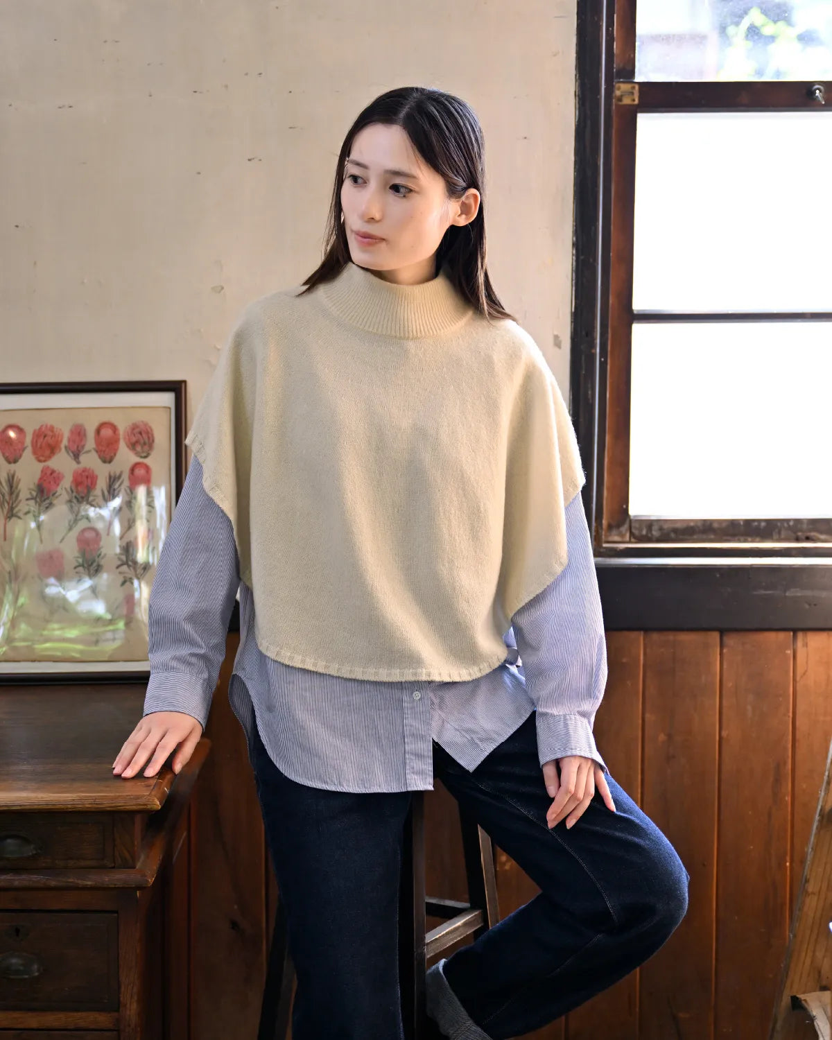 モデル身長：163cm#カラー_01 エクリュ