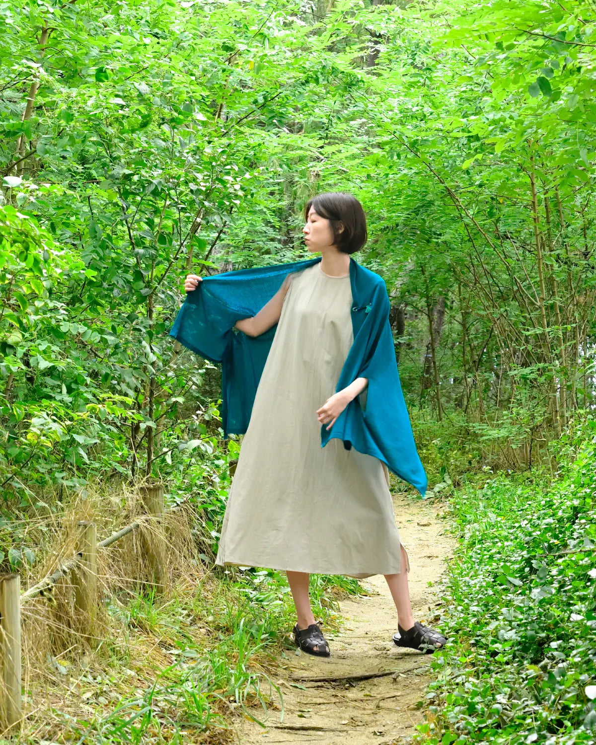 モデル身長：165cm#カラー_03 碧い稜線