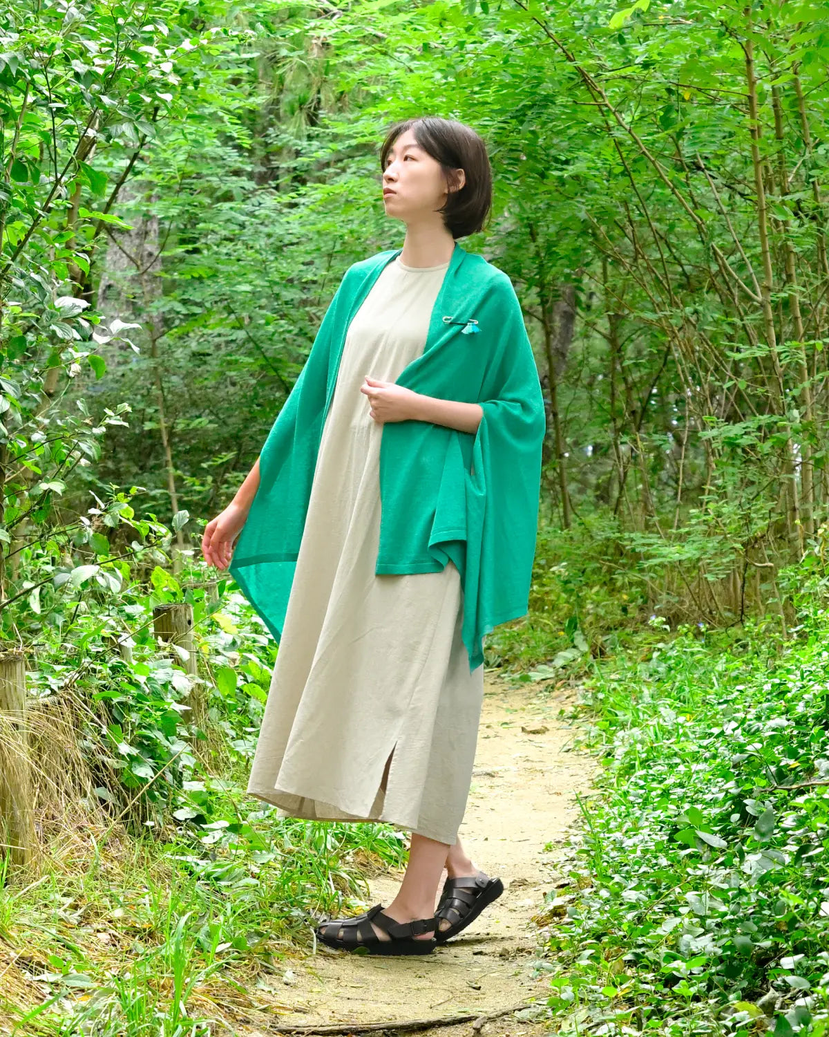 モデル身長：165cm#カラー_02 風そよぐ緑