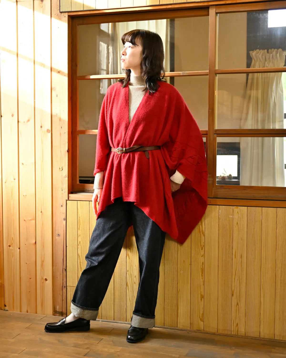 モデル身長：165cm#カラー_01 レンガ