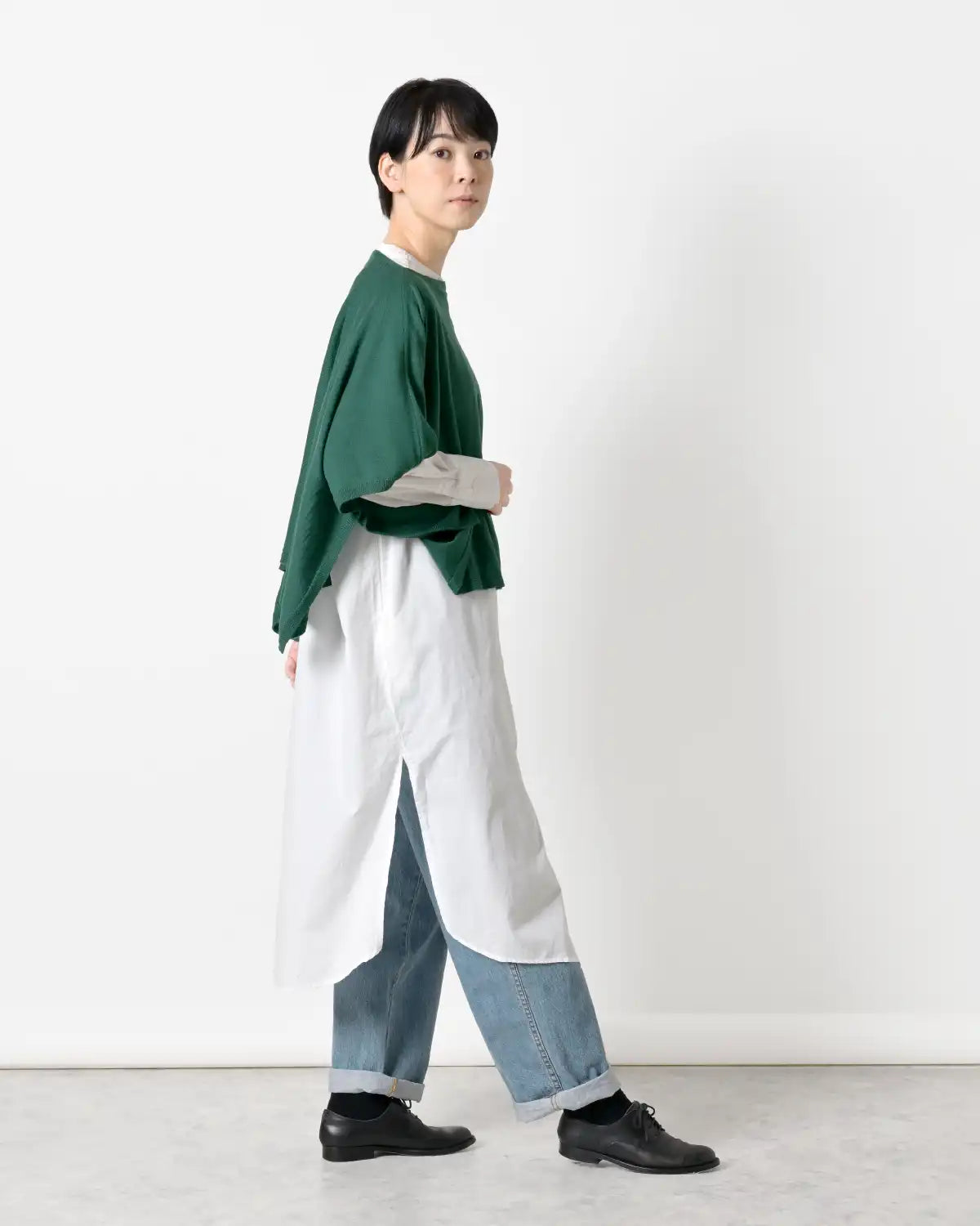モデル身長：169cm#カラー_04 ボトルグリーン