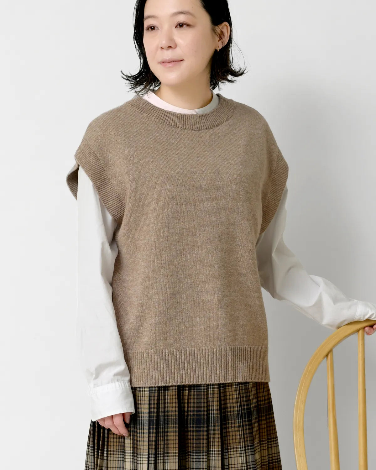 モデル身長：155cm#カラー_02 ベージュ
