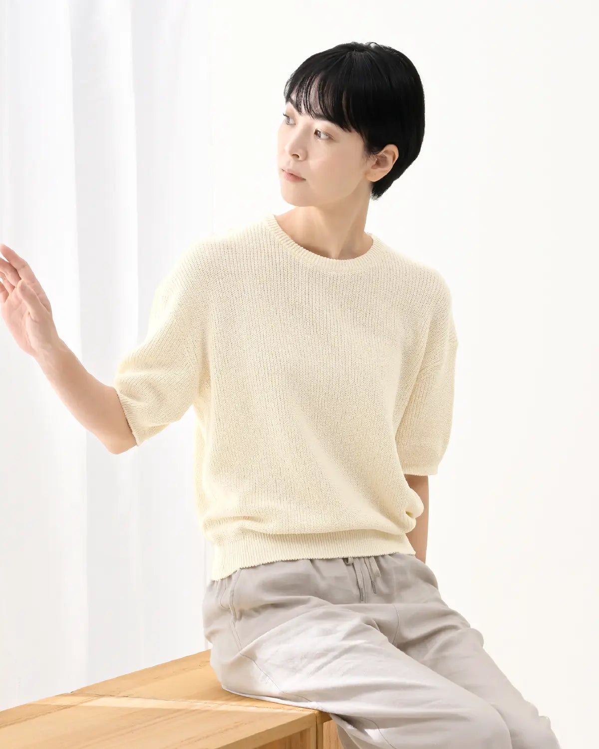 モデル身長：169cm#カラー_01 オフホワイト