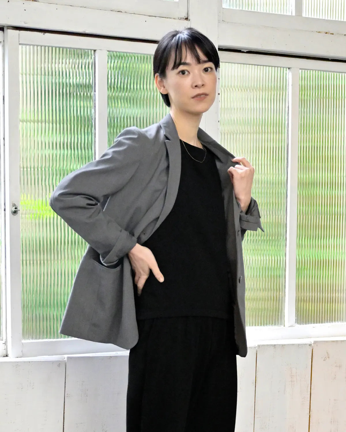 モデル身長：169cm#カラー_02 ブラック