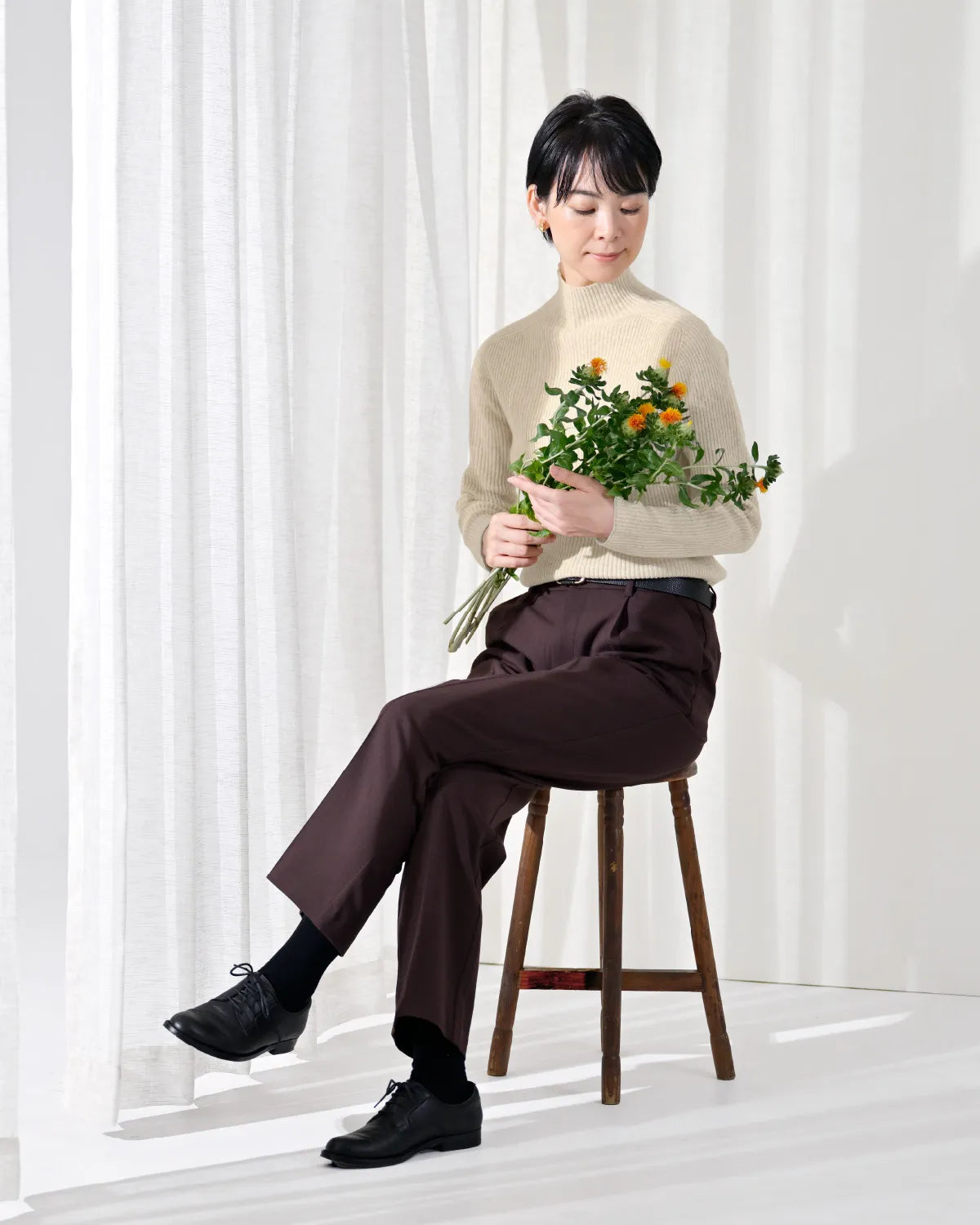 Mサイズ モデル身長：169cm#カラー_04 ライトベージュ