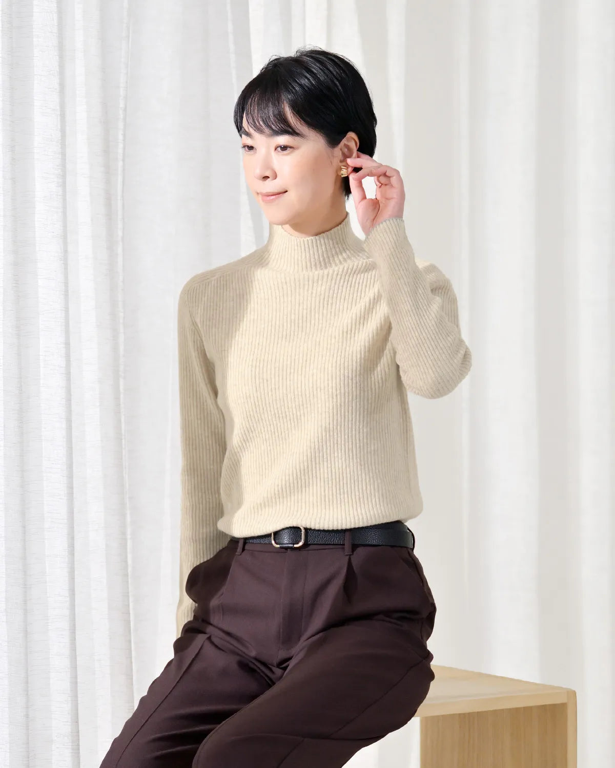 Mサイズ モデル身長：169cm#カラー_04 ライトベージュ