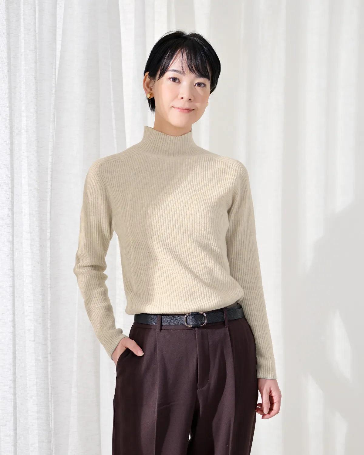 Mサイズ モデル身長：169cm#カラー_04 ライトベージュ