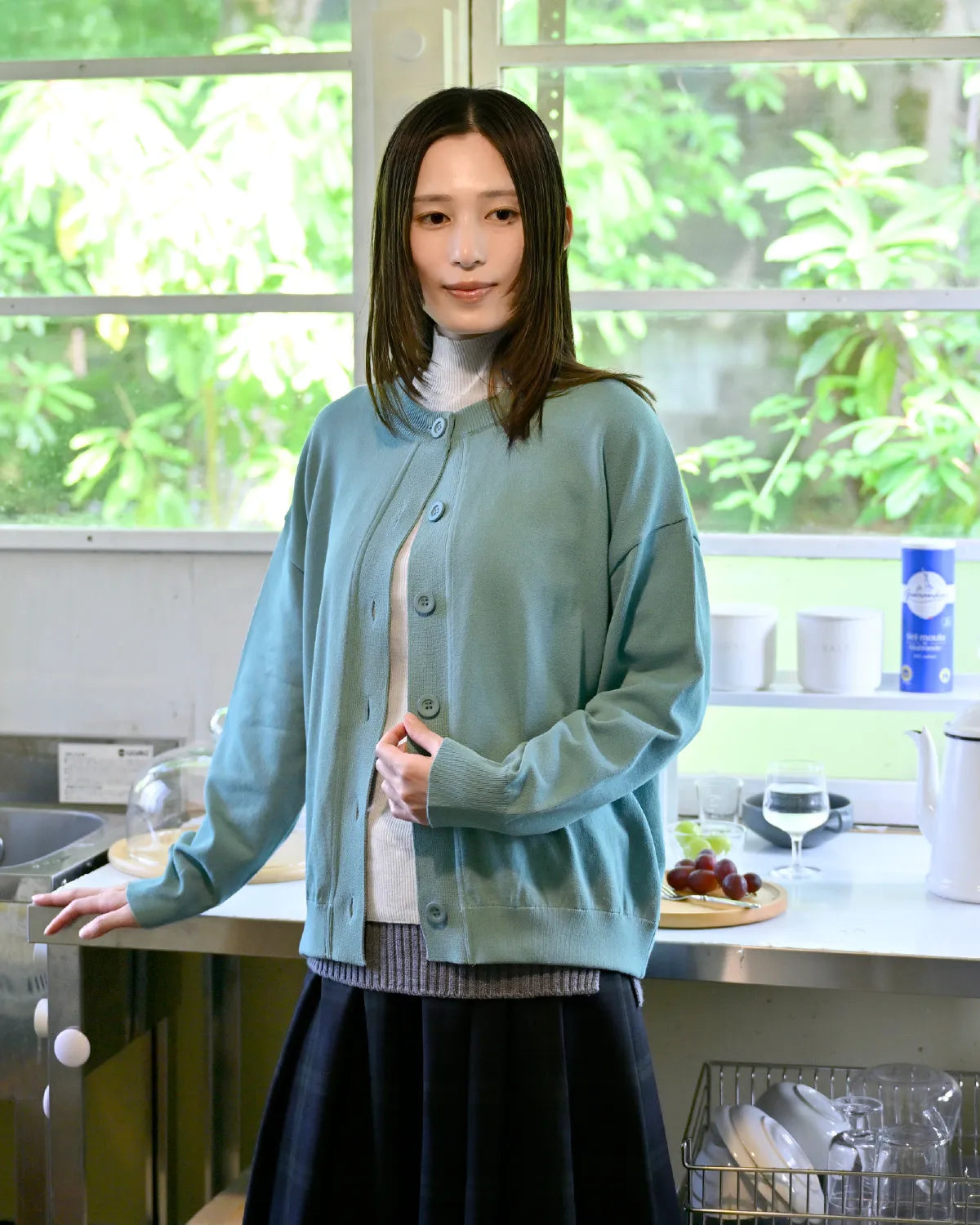 モデル身長：163cm#カラー_04 スモークブルー