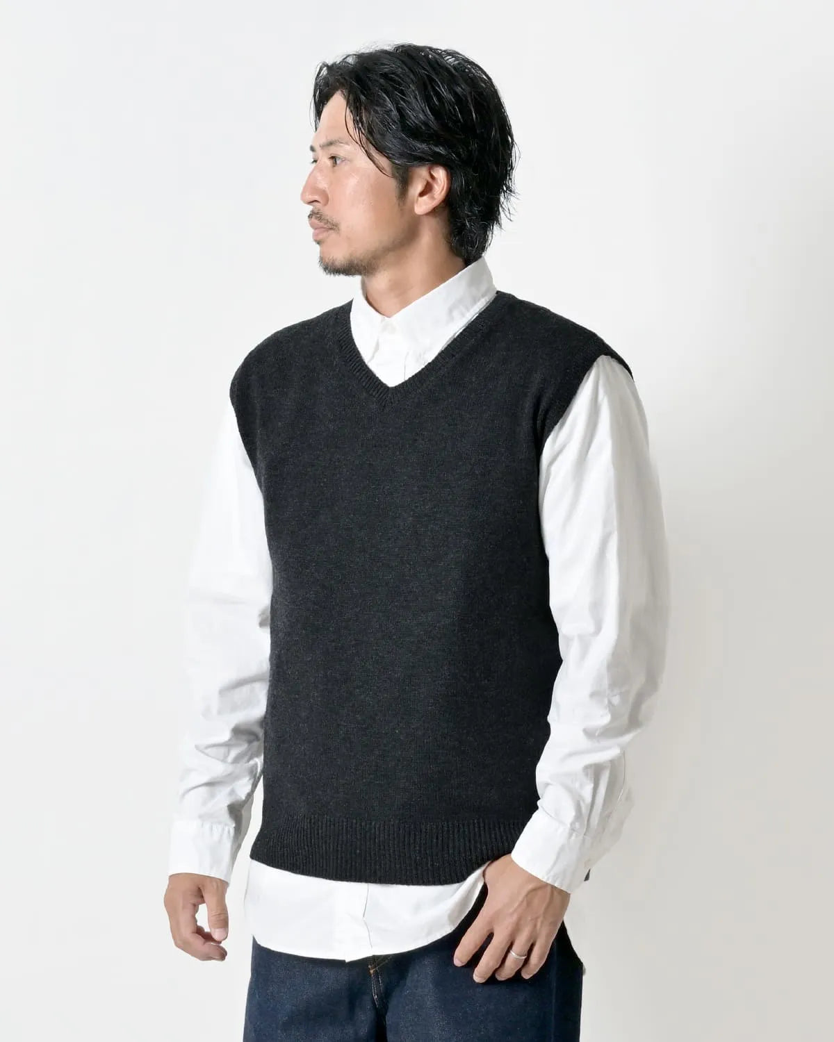 メンズLサイズ モデル身長：172cm#カラー_03 チャコール
