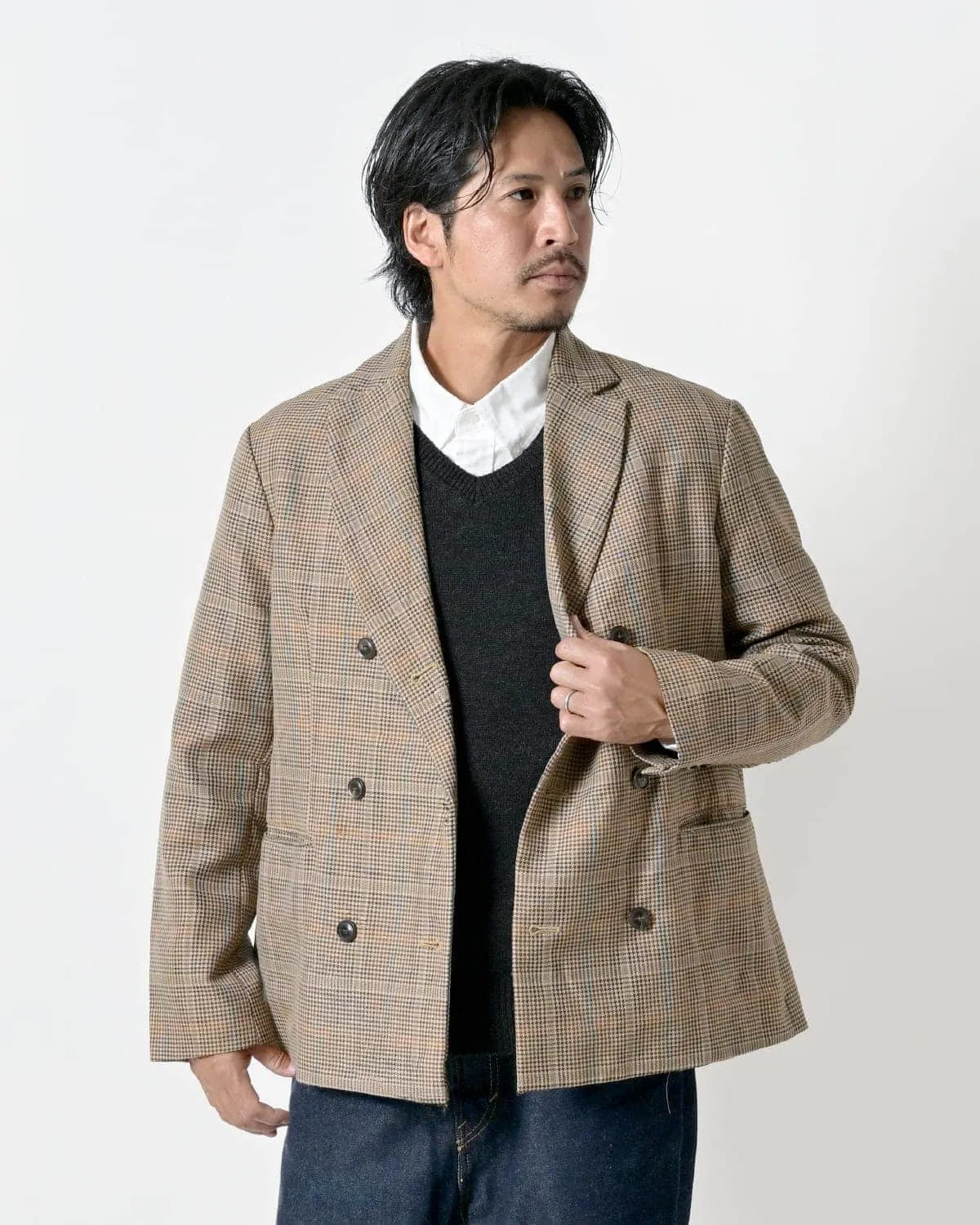 メンズLサイズ モデル身長：172cm#カラー_03 チャコール