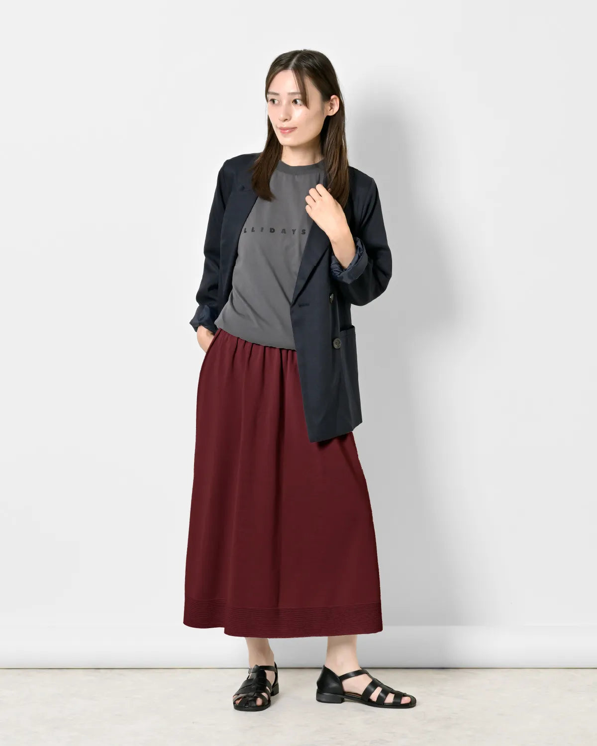 モデル身長：163cm#カラー_54 ボルドー