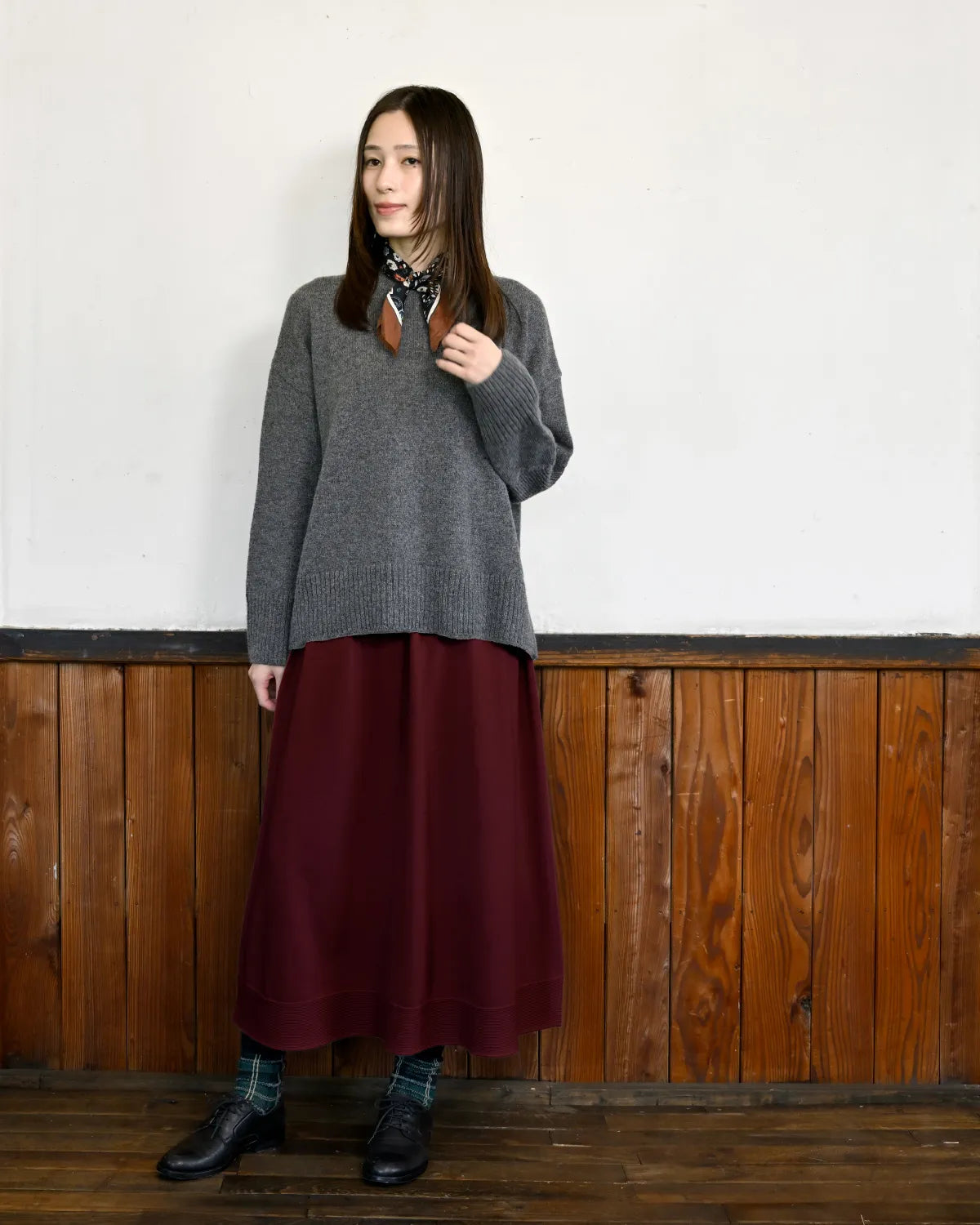 モデル身長：163cm#カラー_54 ボルドー