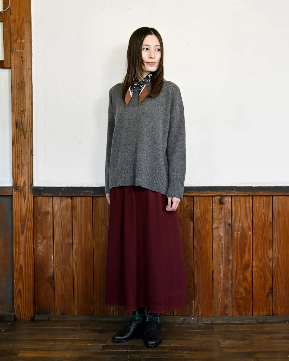 モデル身長：163cm#カラー_54 ボルドー