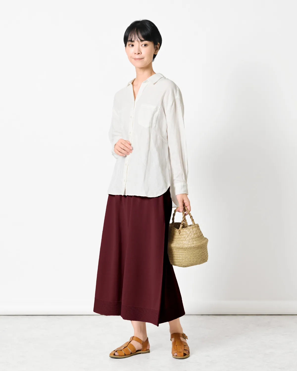 モデル身長：169cm#カラー_54 ボルドー