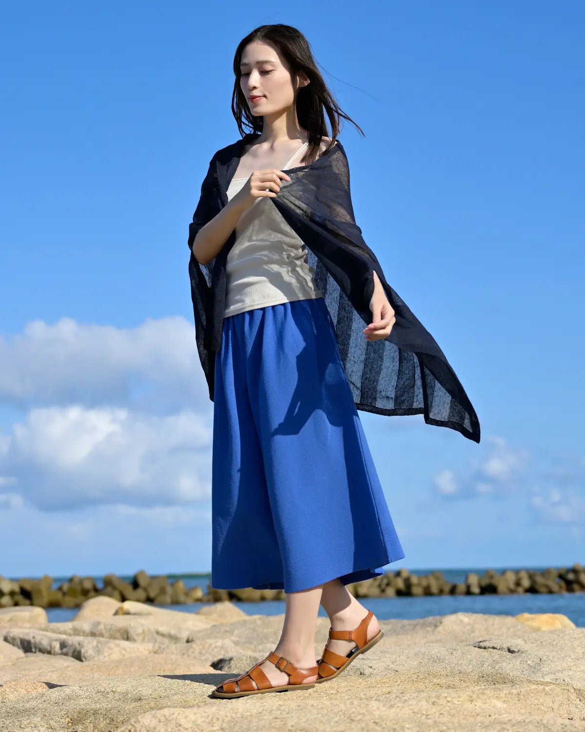 モデル身長：163cm#カラー_05 サニーブルー